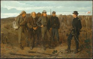 Winslow Homer, Prisoners from the Front, 1866. Oil on canvas; H. 24”, W. 38”. (Metropolitan Museum of Art, New York, Gift of Mrs. Frank B. Porter, 1922.)