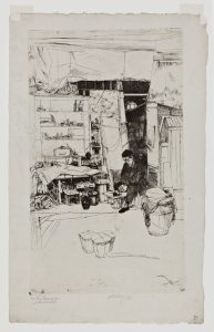 Fig. 5. John W. Winkler, The Delicatessen Maker (variant), 1920. Etching, 11.25 x 7.25 in. © The John W. Winkler Estate. Iris and B. Gerald Cantor Center for Visual Arts at Stanford University, gift of Dr. A. Jess Shenson. 