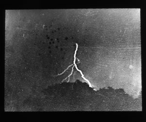 Fig. 3 William N. Jennings, First Photograph of Lightning, taken September 2, 1882, Philadelphia, 1882. Silver gelatin print. The Franklin Institute, Philadelphia.