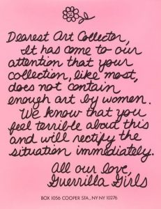 Fig. 3. 1986. http://www.guerrillagirls.com/projects/ 