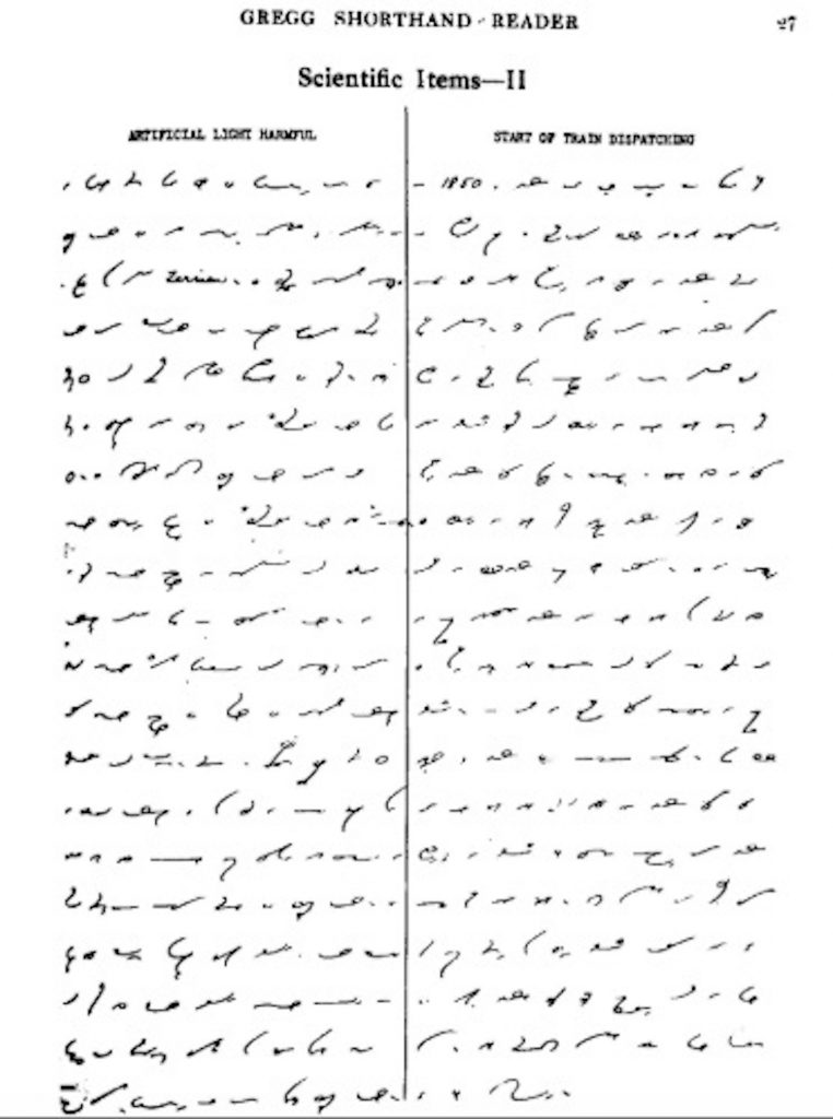 Shorthand transcription of scientific work