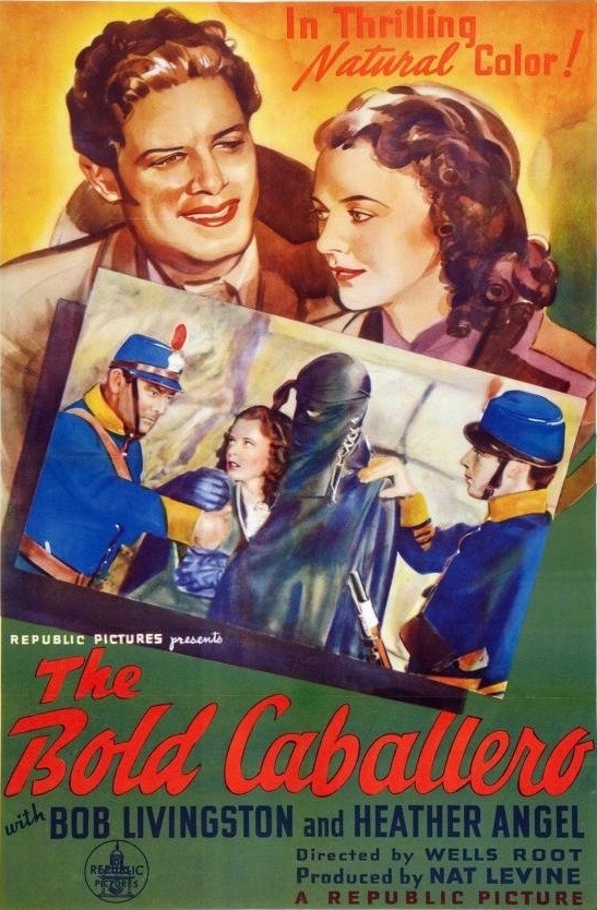Movie poster for "The Bold Caballero" showing a man and woman looking at each other