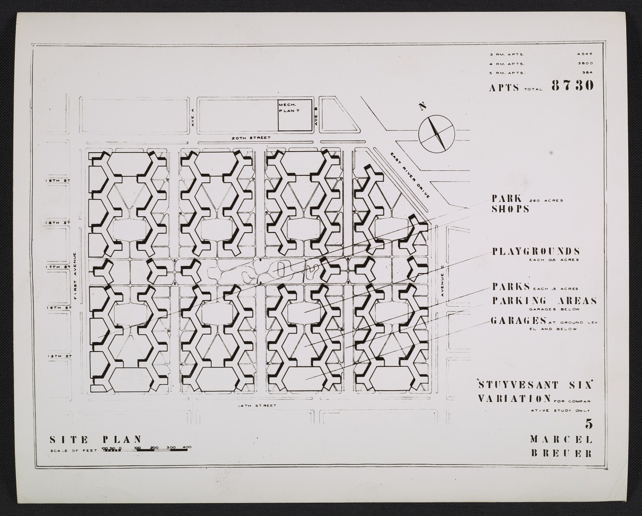 Drawing for a housing development plan