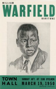 Cover of a playbill featuring a black-and-white lithograph of a Black man from the shoulders up