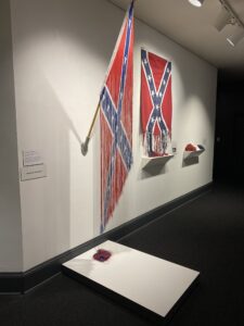Fig. 1. Installation view of Sonya Clark: Tatter, Bristle, and Mend. National Museum of Women in the Arts, Washington, DC. Photograph by the author